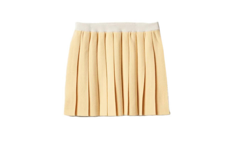 

Повседневная юбка женская кремового цвета Miu Miu