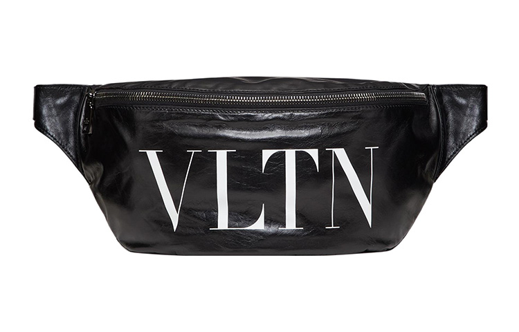

Valentino Мужская поясная сумка VLTN из телячьей кожи, черная