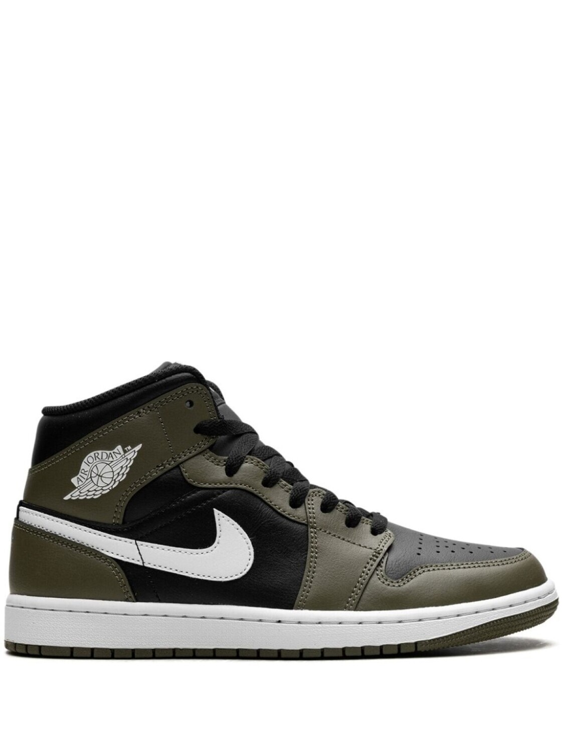 

Кроссовки Air 1 Mid "Черный/Белый/Оливковый" Jordan, зеленый