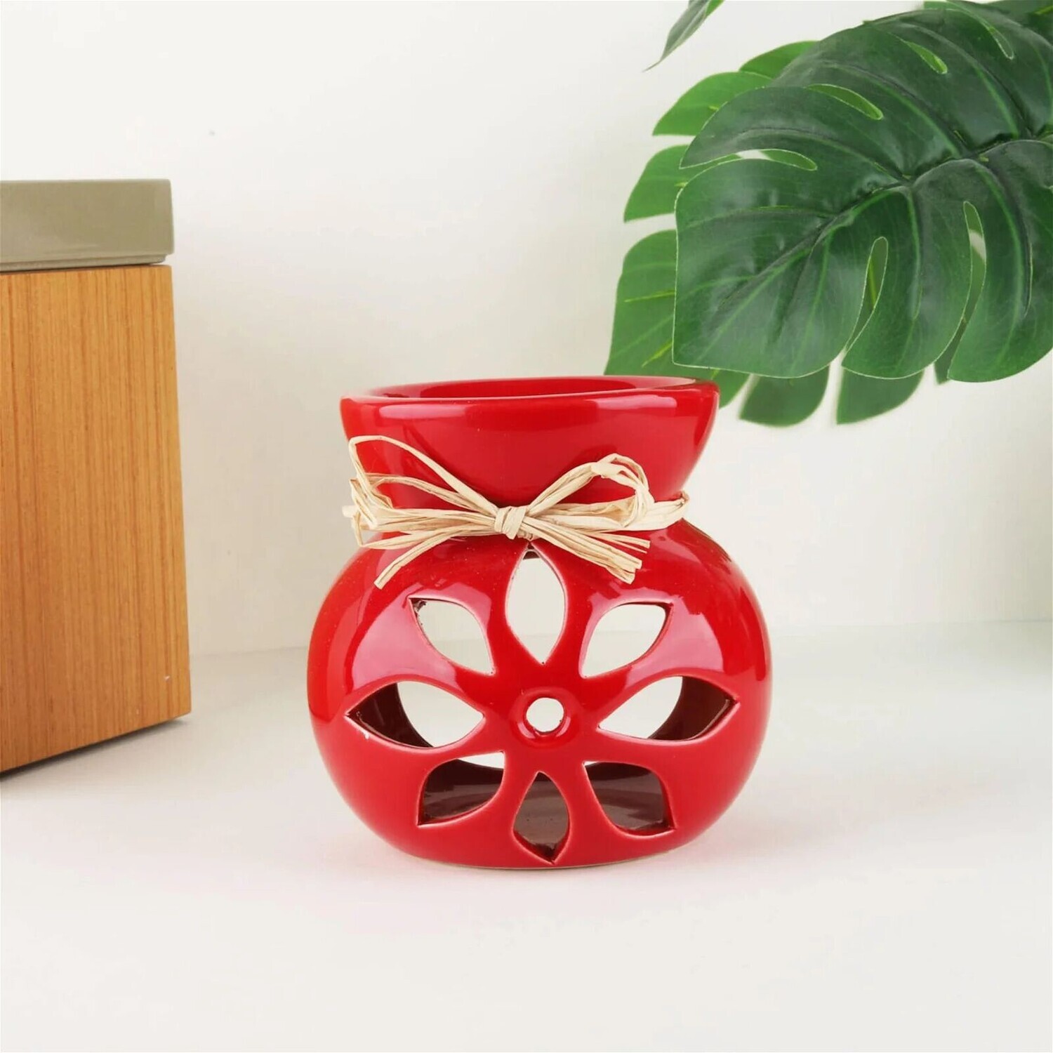 

Керамическая плитка Yedi Home & Decor Красная курильница ручной работы - 10 см