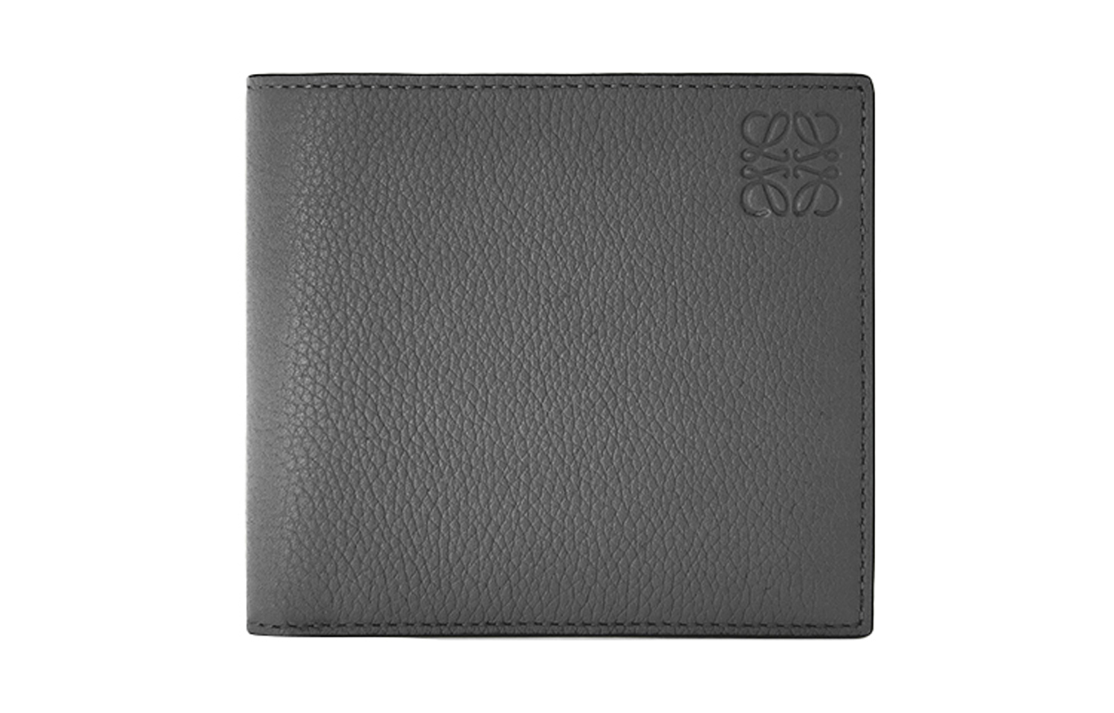 

LOEWE Кошелек из телячьей кожи Grain для мужчин, цвет Smoke Coal Gray
