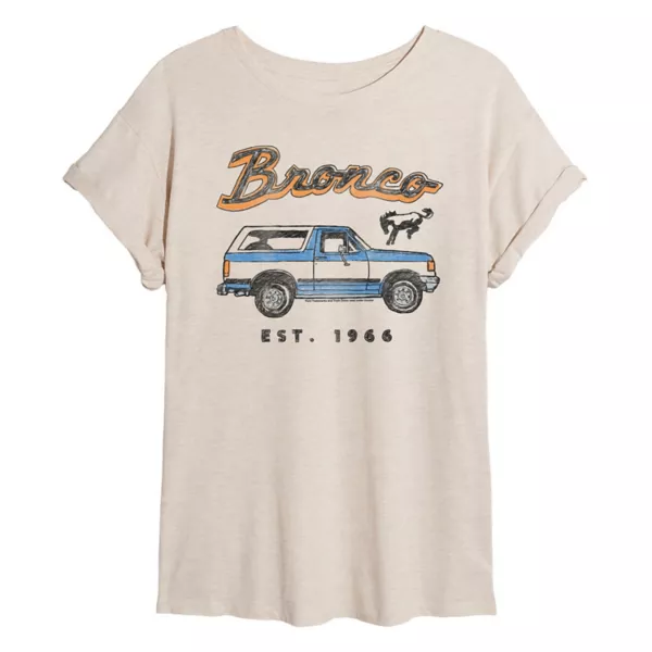 

Футболка оверсайз Ford Bronco 1966 для подростков Licensed Character, бежевый
