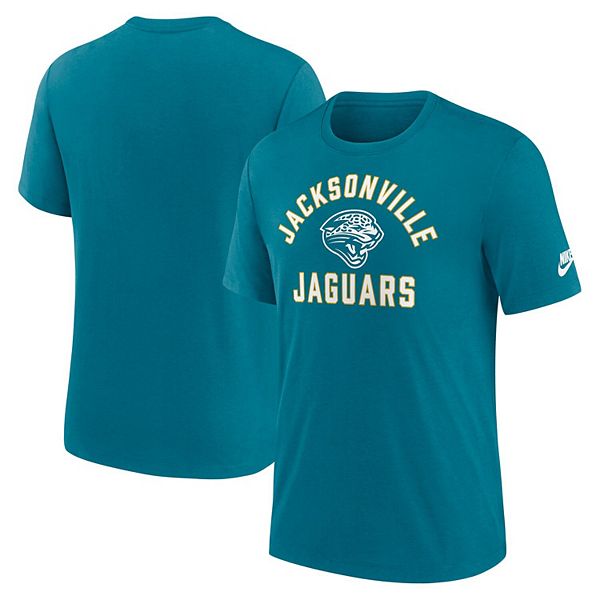 Мужская футболка teal jacksonville jaguars favorable timeline tri-blend Nike — фото 2