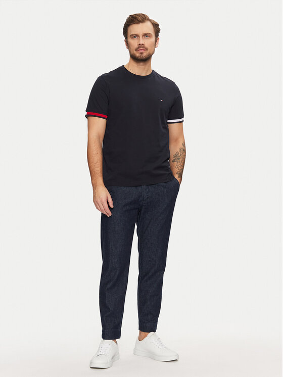 Футболка обычного кроя Global Stripe MW0MW38078 Tommy Hilfiger, синий — фото 2
