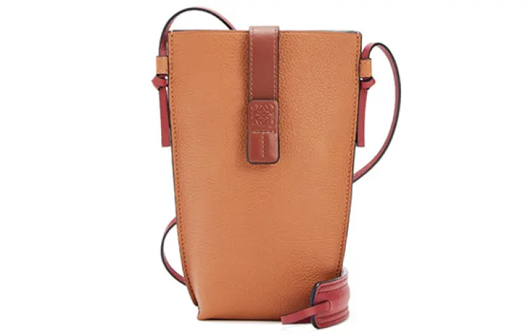 

LOEWE Женская сумка через плечо из мягкой зернистой телячьей кожи, коричневого цвета