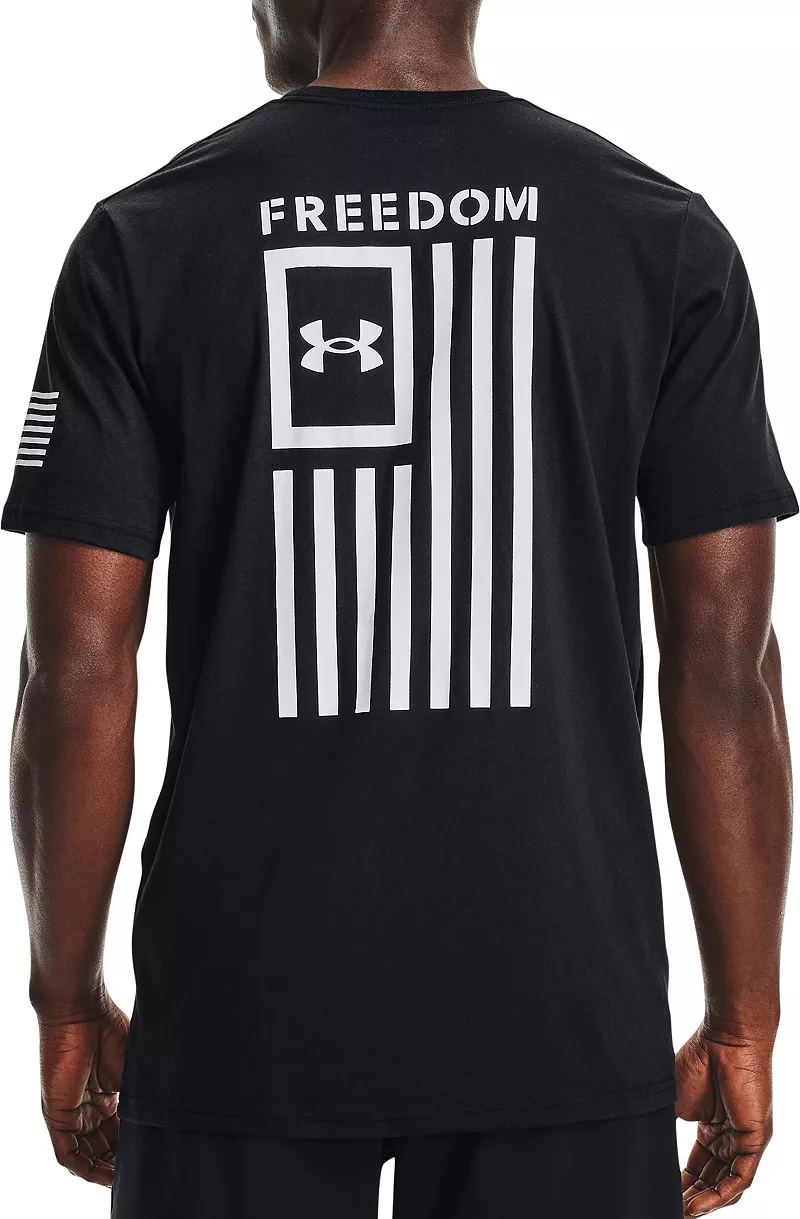 

Мужская футболка с изображением флага свободы Under Armour New, черный/белый
