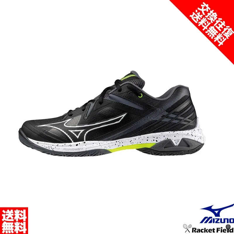 Бадминтонные кроссовки «Wave Claw 3 Wide» от Mizuno, 40 Black X White X Yellow
