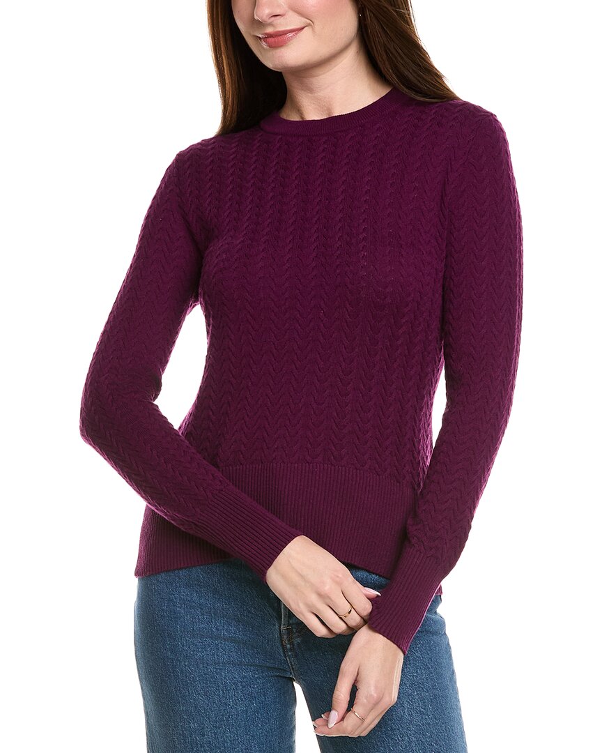 

Пуловер Hannah Rose с вертикальными косами из смесового кашемира Hannah Rose, фиолетовый