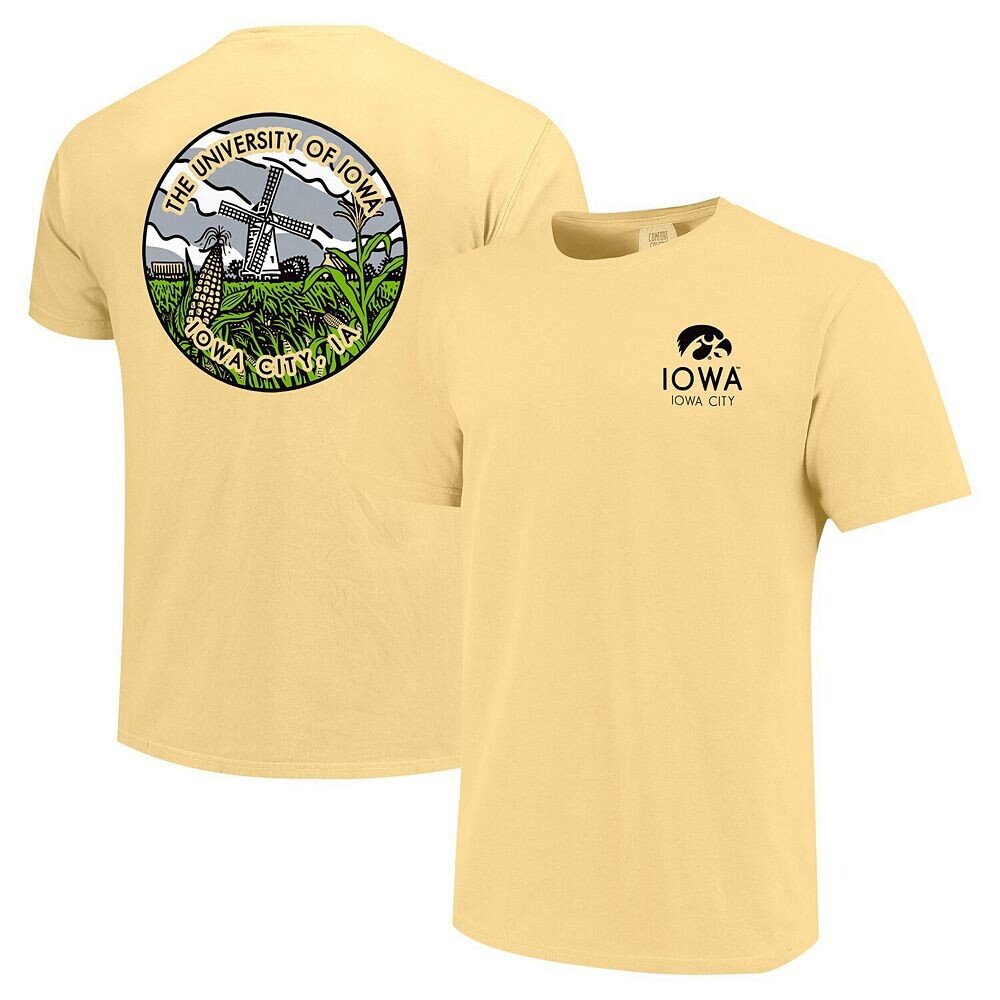 

Футболка унисекс золотого цвета Iowa Hawkeyes Scenic Comfort Colors Image One, цвет Iwa Gold