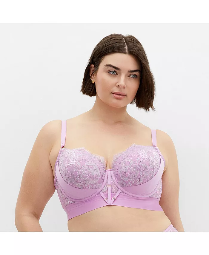 

Женский бюстгальтер Alexis Contour Longline размера Plus CITY CHIC, фиолетовый
