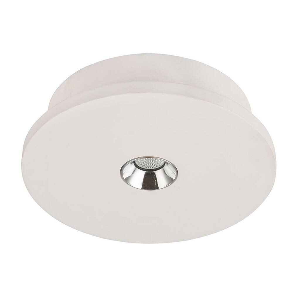 

Потолочный светодиодный светильник, белая штукатурка, хром, D 16 см. etc-shop, белый