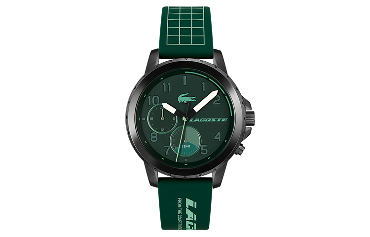 

LACOSTE Часы ENDURANCE Collection Wrist Watch Quartz Movement Silicone Strap Green Dial Men's Watch