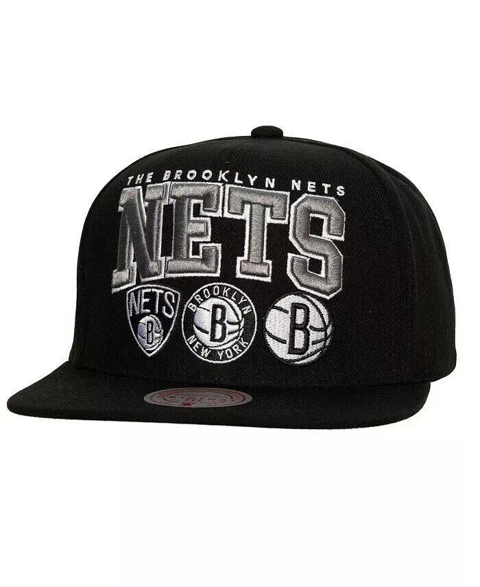 

Мужская черная кепка Brooklyn Nets Champ Stack Snapback Mitchell & Ness, черный