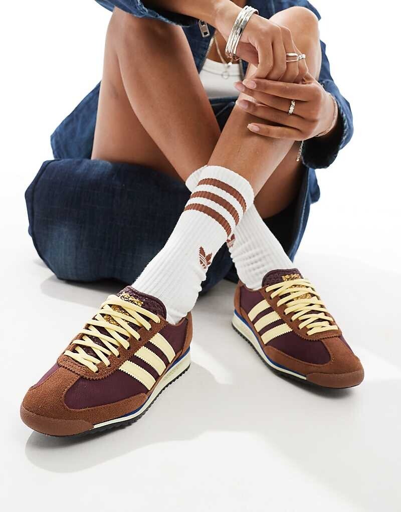 adidas Originals – SL 72 OG – Спортивная обувь коричневого и желтого цветов