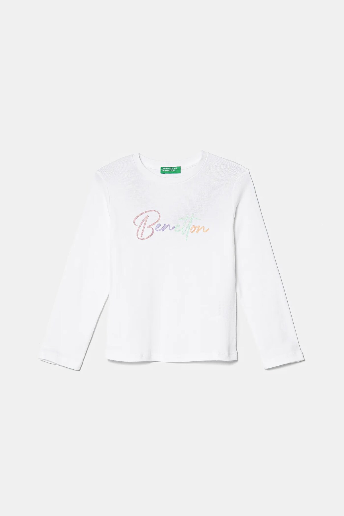 

Хлопковая детская кофта с длинными рукавами United Colors Of Benetton, белый