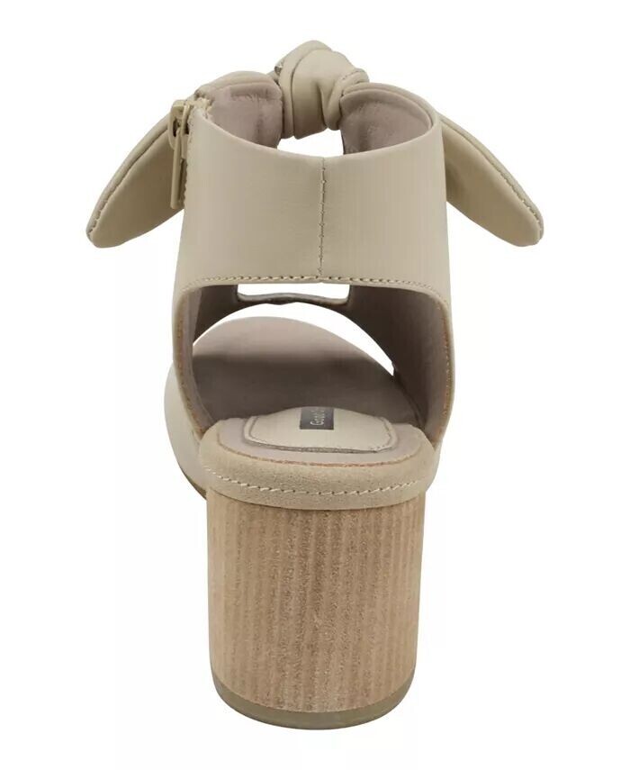 Женские модельные сандалии Kimora с узлом на блочном каблуке GC Shoes, бежевый — фото 3