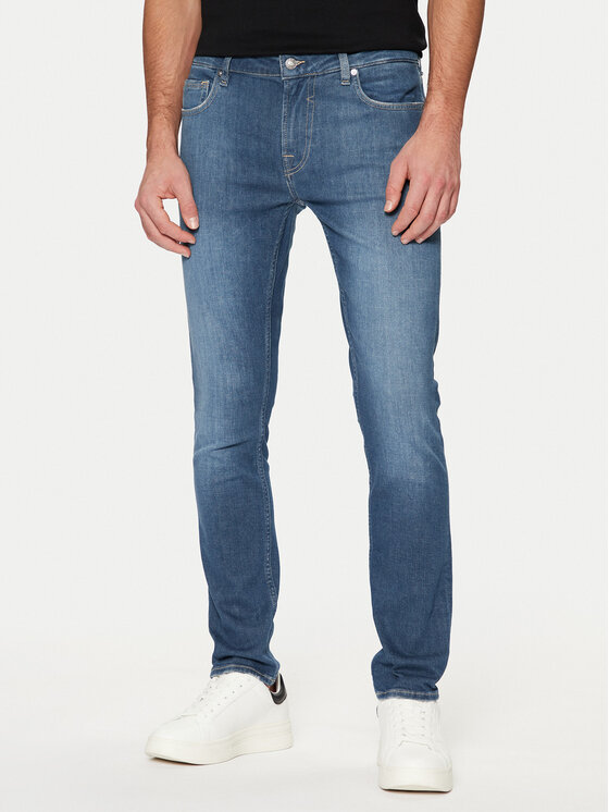 

Джинсы скинни Guess, синий