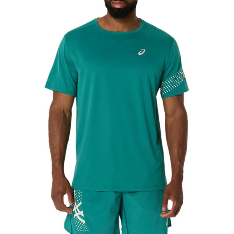 

ASICS Футболка мужская зеленая, Зеленый, ASICS Футболка мужская зеленая