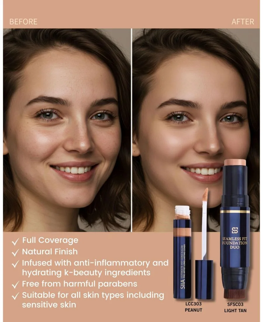 Набор из 5 предметов "Идеальная база" SIIA Cosmetics, Peanut — фото 2