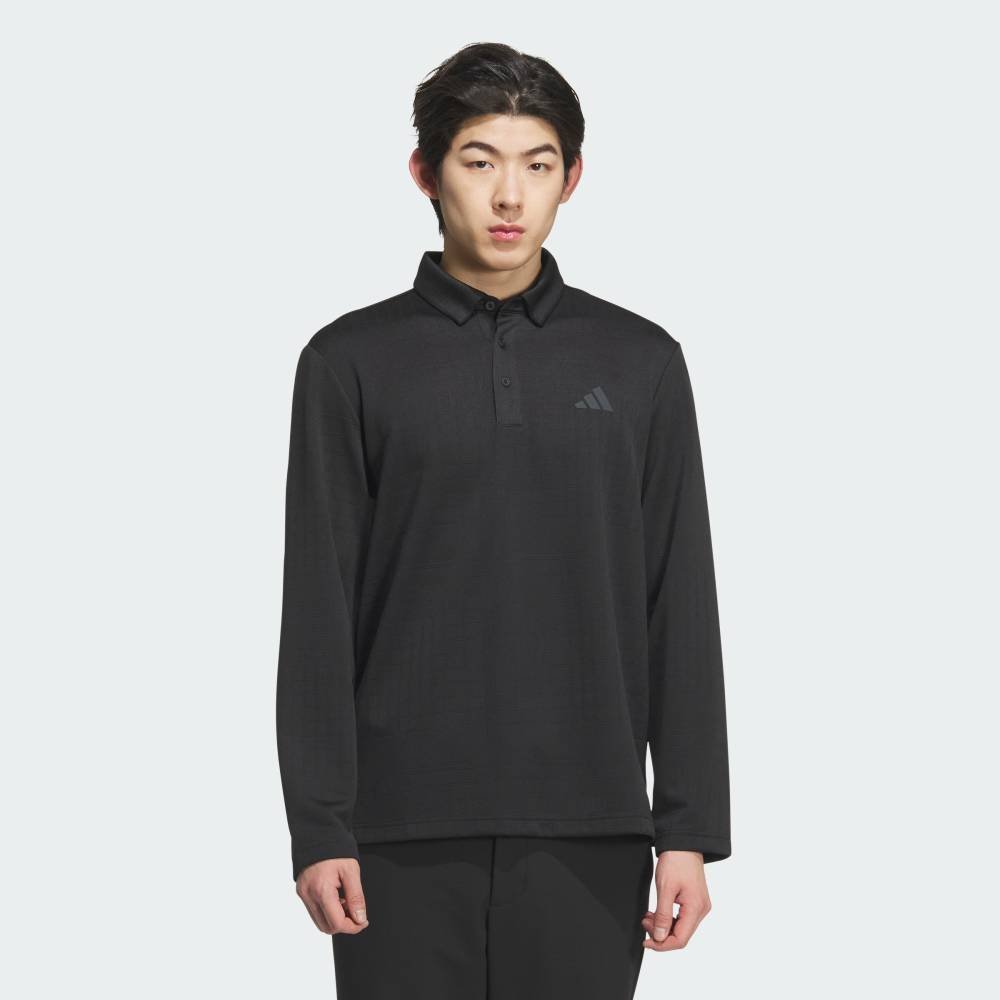 Поло с монограммой и длинными рукавами Adidas, black