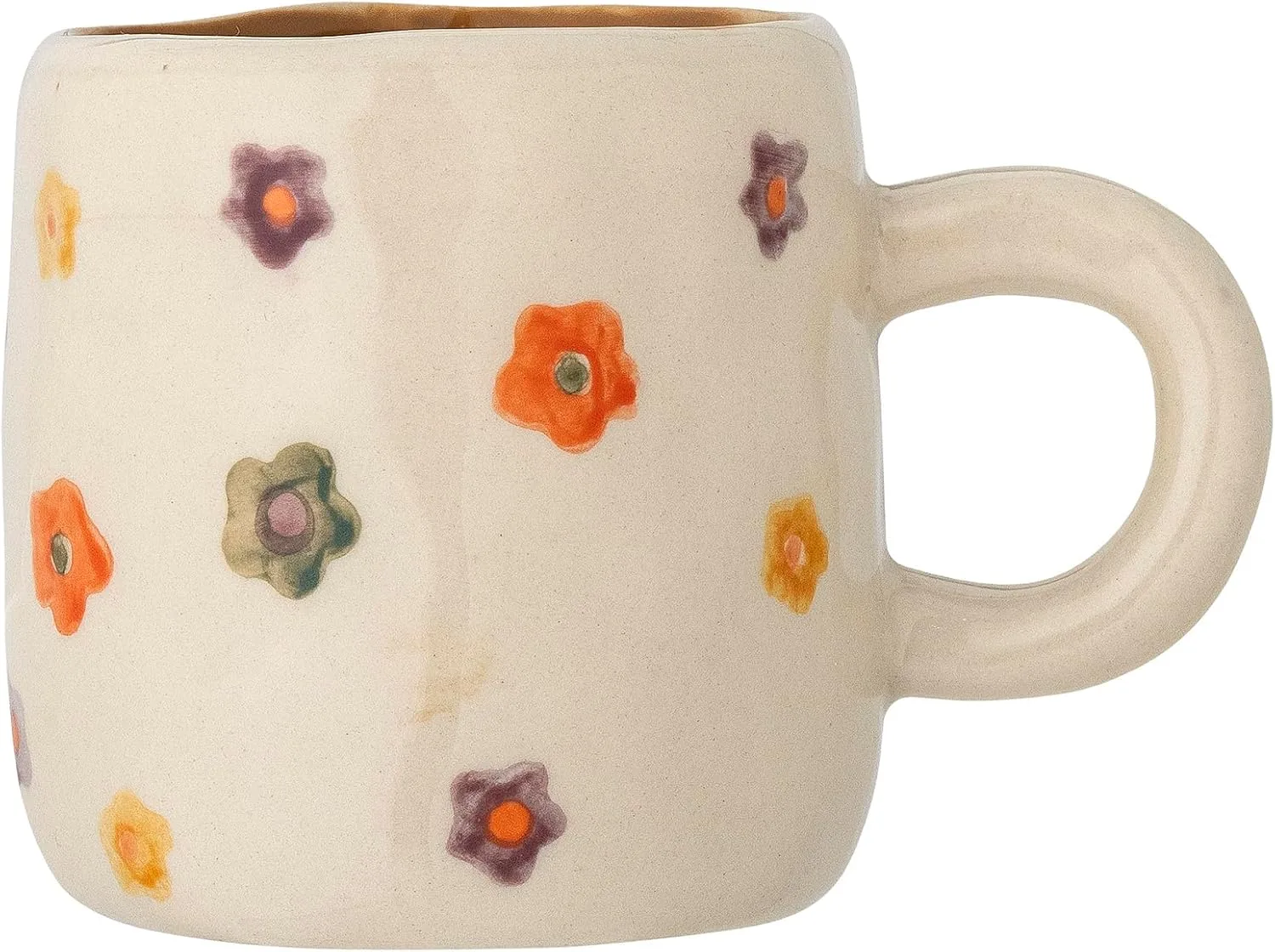 Детская кружка Bloomingville Mini Addy с ручкой, натуральный каменный фарфор, 6.5 x 5.5 см, 130 мл, терракота, коричневый