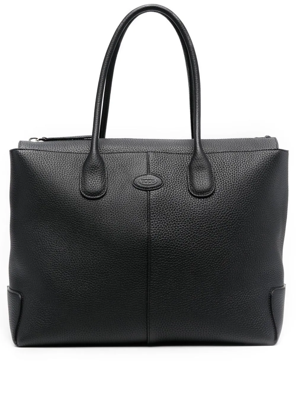 

Сумка-шопер на молнии TOD'S, черный