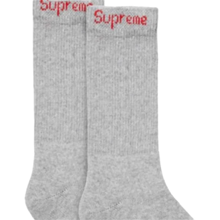 Supreme SS24 WEEK1 HANES Crew Socks 4 Pack Носки унисекс 4 пары серые — фото 2