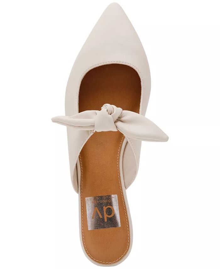 Женские туфли-лодочки Christian Bow Knot Mule Slide Flats DV Dolce Vita, слоновая кость/кремовый — фото 4