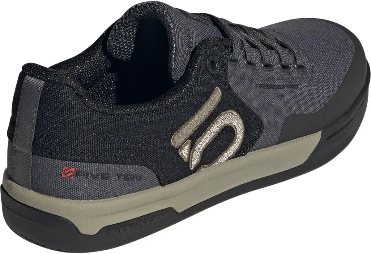 Мужские кроссовки для велоспорта Adidas Freerider Pro Canvas - Черные, серый/серебристый/черный — фото 3