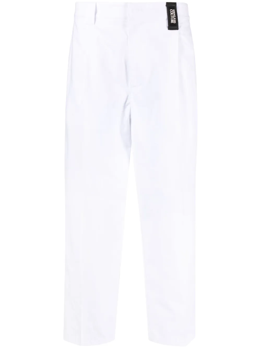 

Прямые брюки средней посадки Versace Jeans Couture, белый