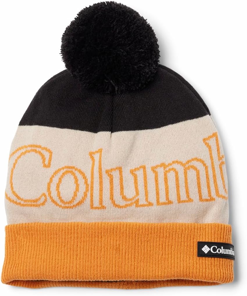 

Columbia Unisex-Adult Polar Powder II Beanie, Black/Dark Stone/Sunstone