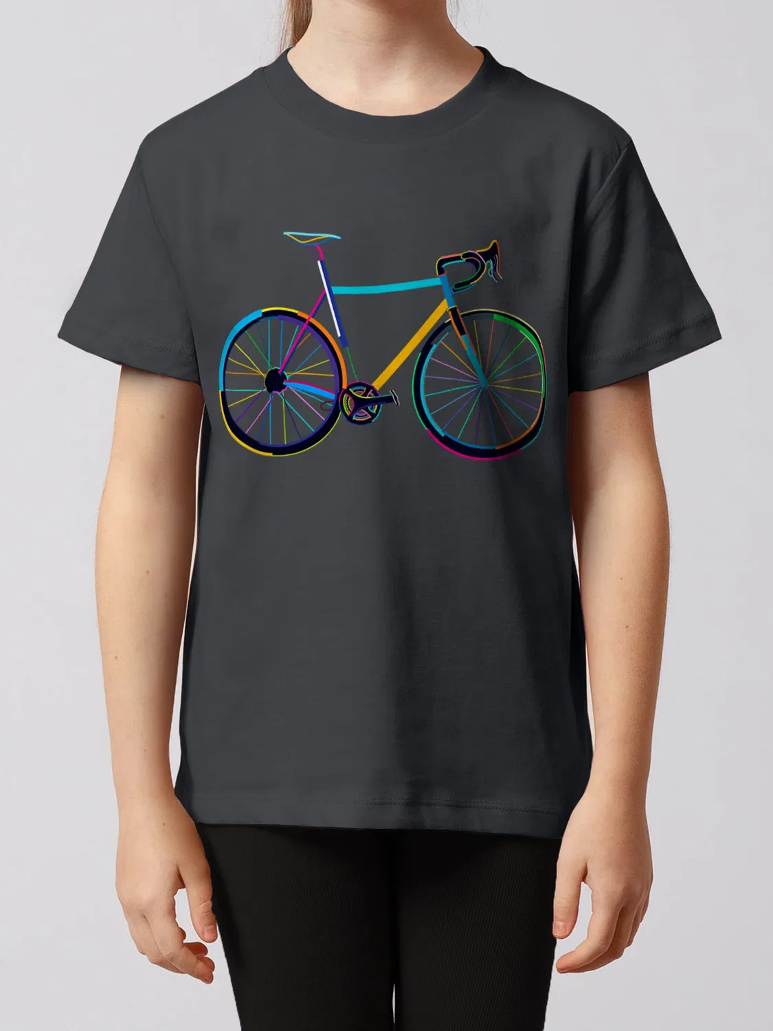 Футболка детская с велосипедом, Wat? Apparel, серый