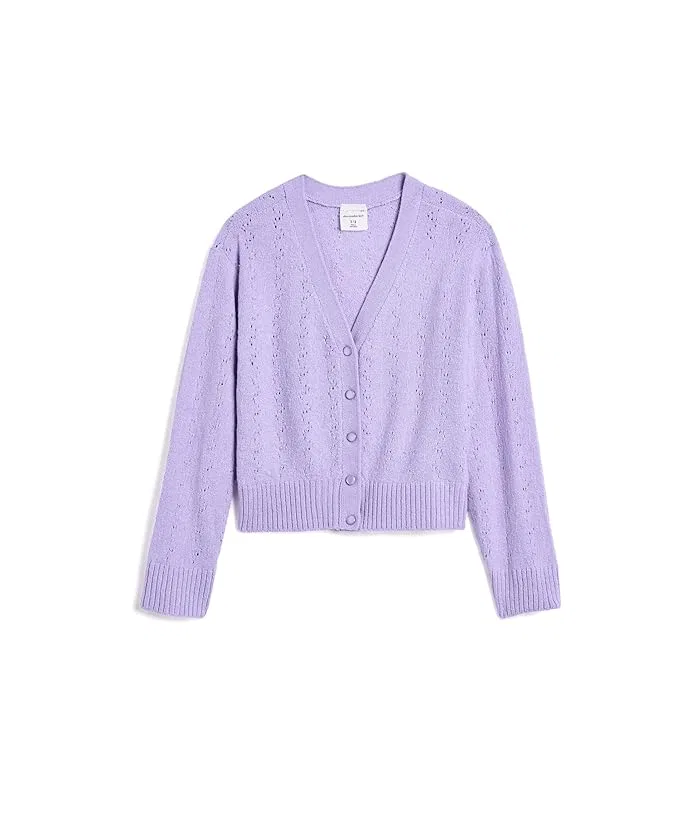 Кардиган Pointelle abercrombie kids, New Lavender