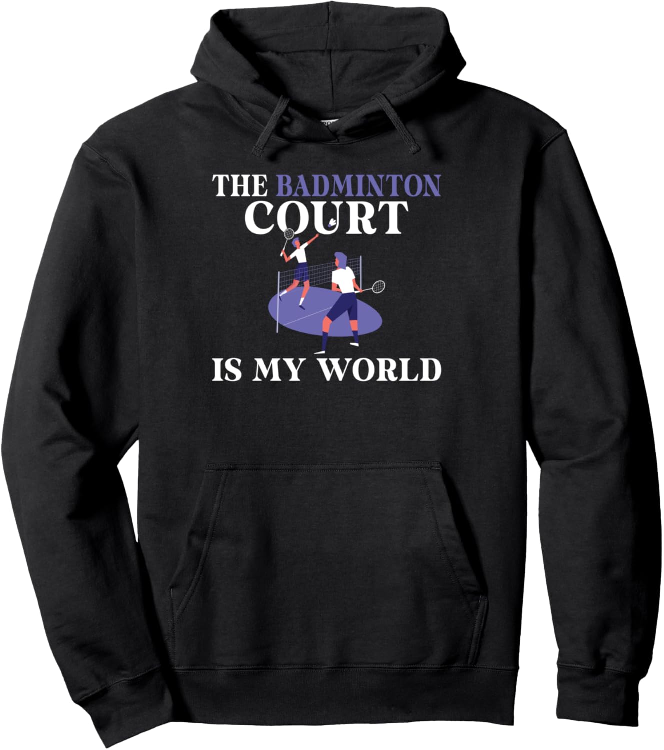 

Худи с надписью «Badminton Coat Is My Badminton World», черная Badminton Gifts & Accessories