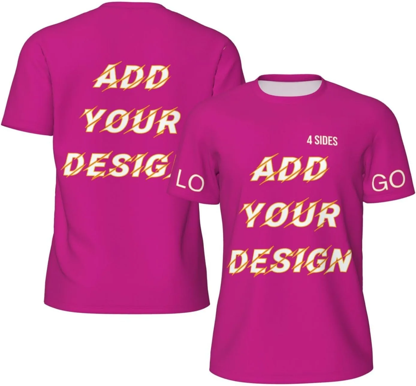 

Футболка мужская Custom T Shirts с принтом на 4 сторонах