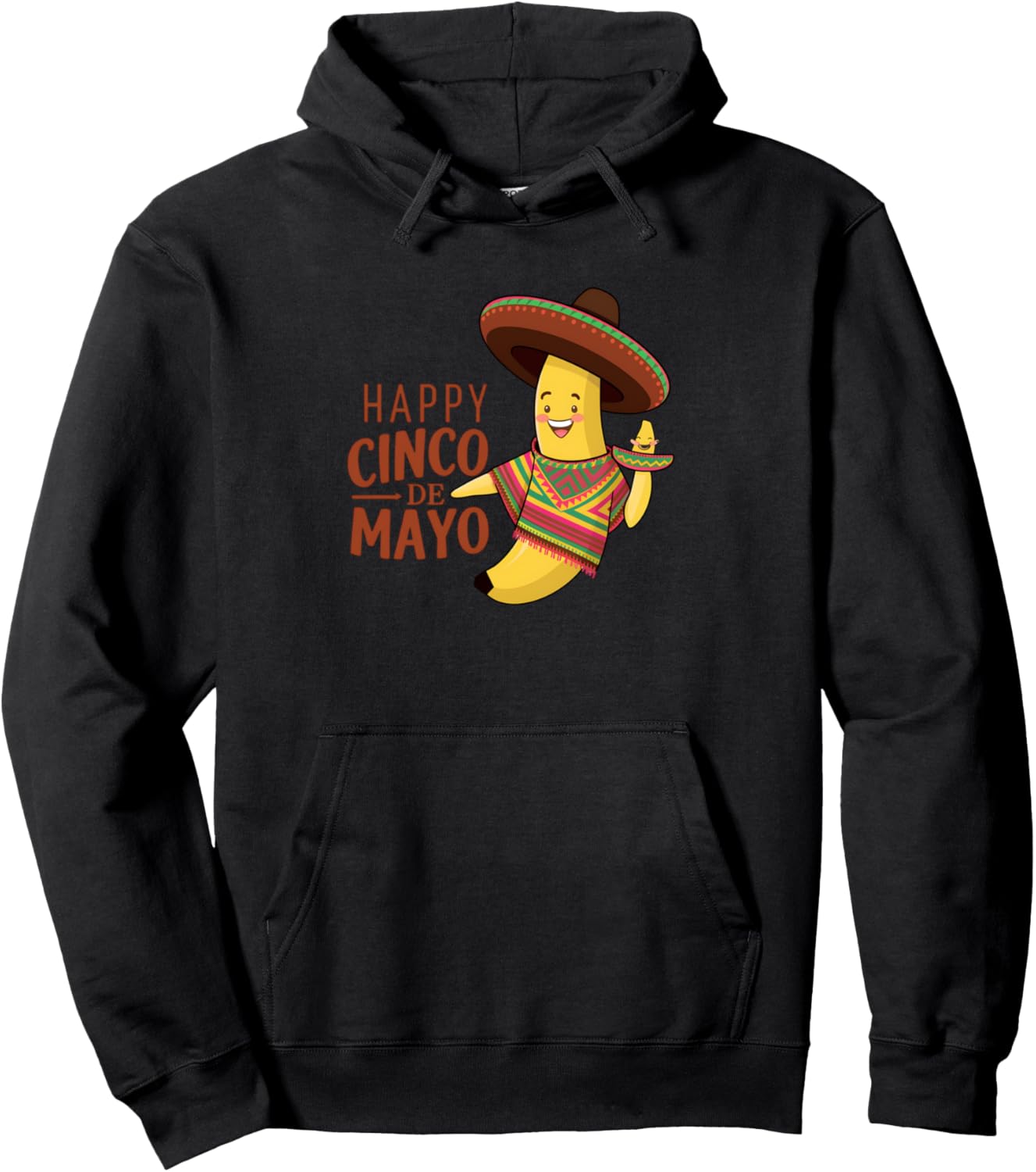 

Толстовка с бананом Happy Cinco de Mayo Happy Cinco De Mayo Banana Collection, черный