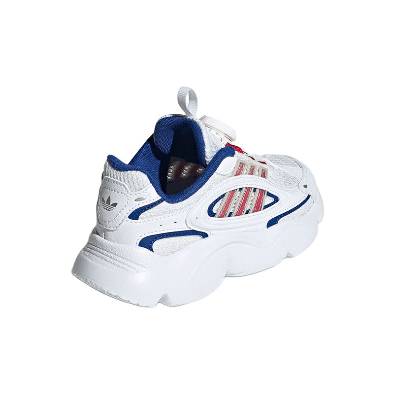 Adidas Originals Детские кроссовки Ozmillen с амортизацией, износостойкие, низкие, белые, серые, красные — фото 4