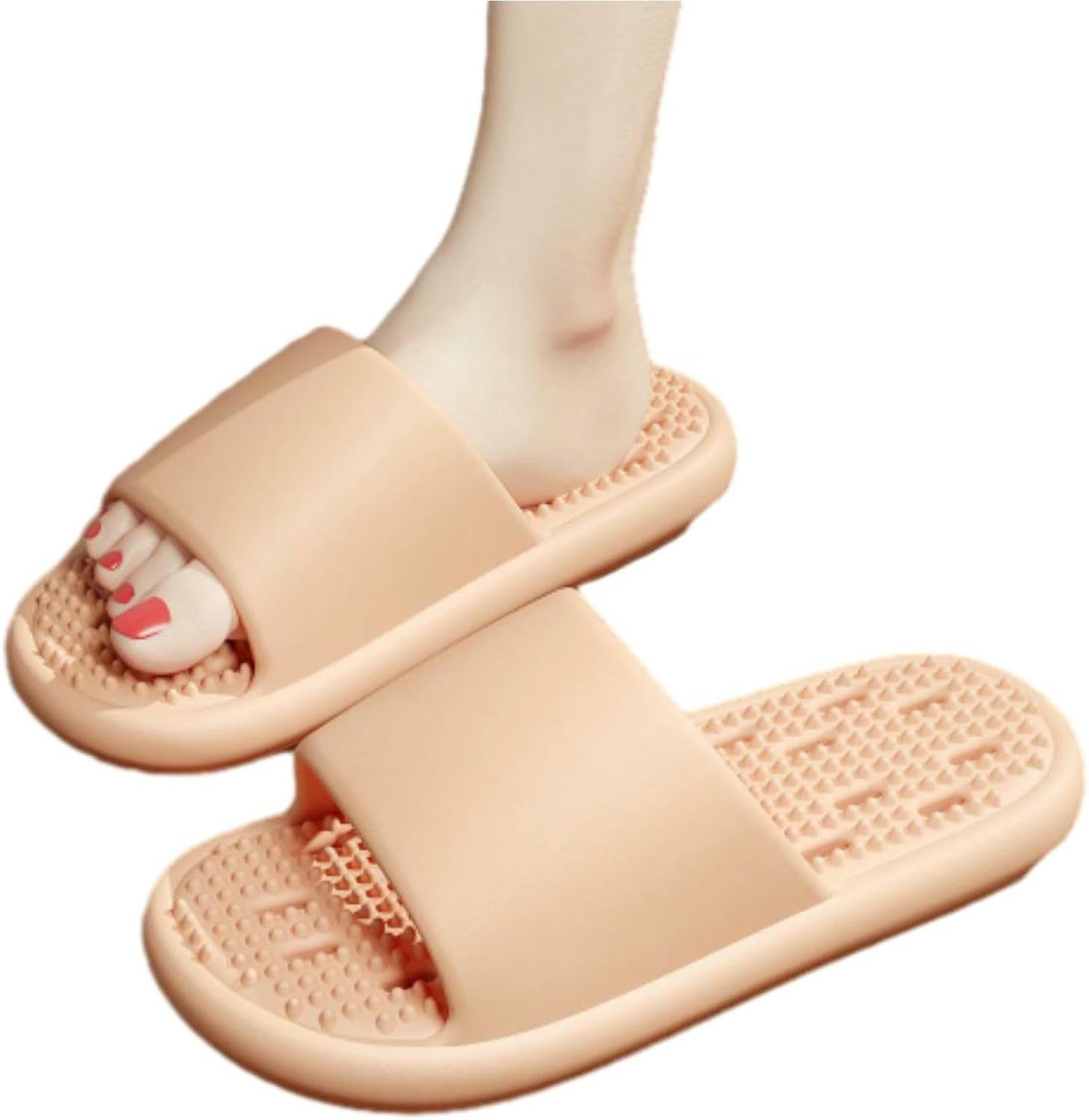 

Мужские и женские мягкие нескользящие шлепанцы для душа с быстрой сушкой, для ванной, бассейна, пляжа, летние тапочки для пар Zeraoke, розовый