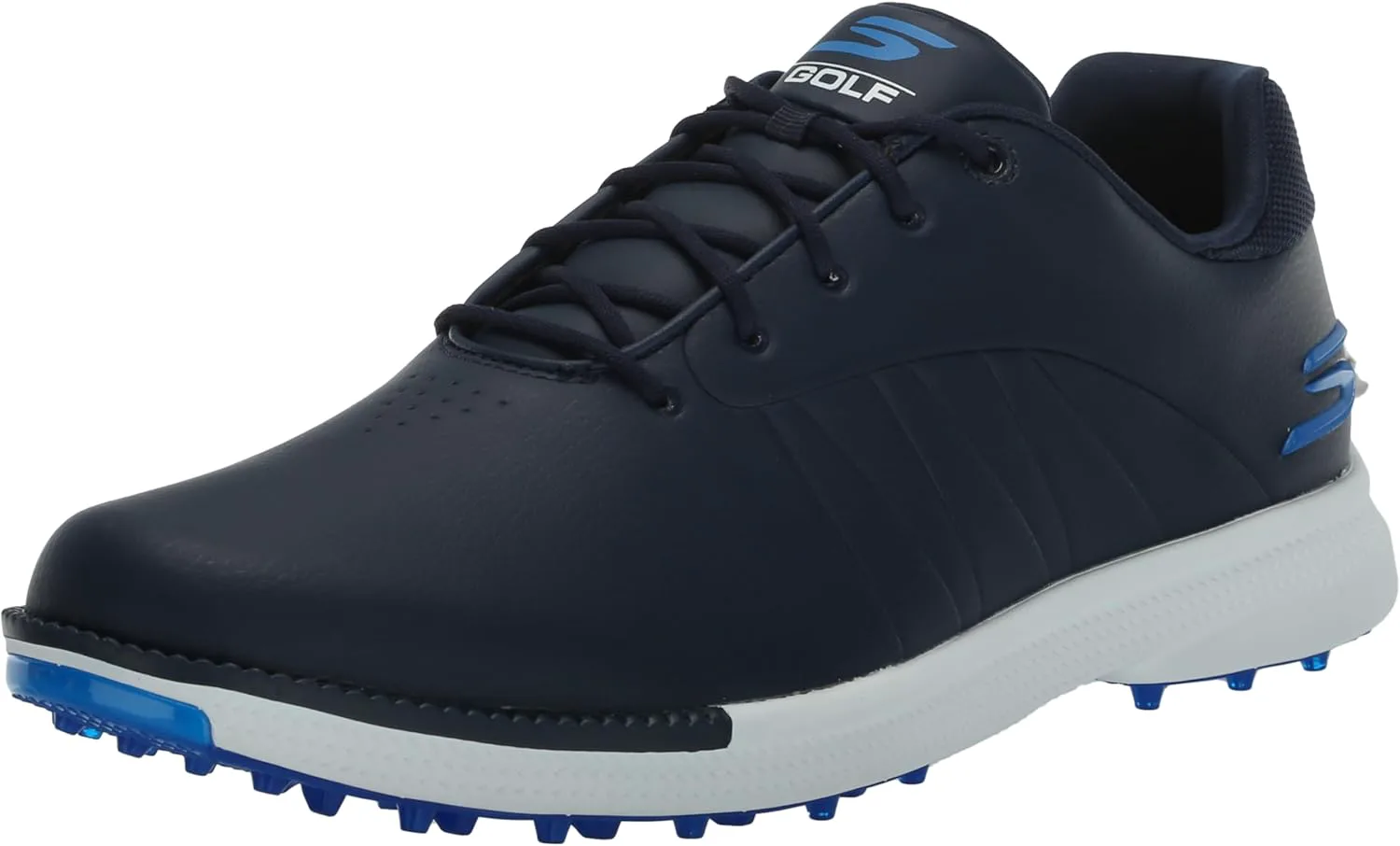 Кроссовки для гольфа Skechers Go Golf Tempo GF без шипов 214099 2025 - Натуральный / Серый, темно-синий — фото 2
