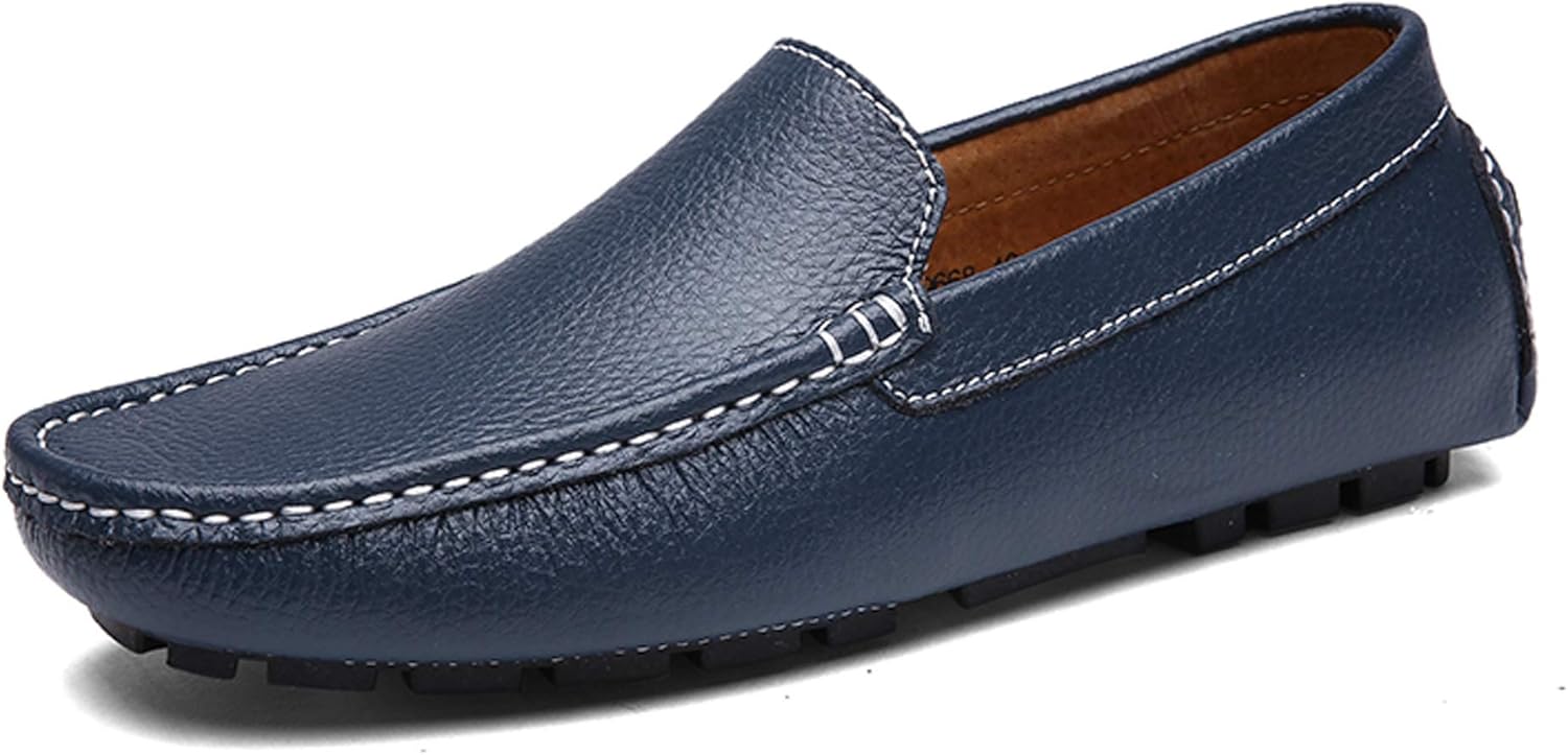

Мужские повседневные лоферы Santimon, мокасины-слипоны, лодочные туфли, плоская обувь, темно-синий