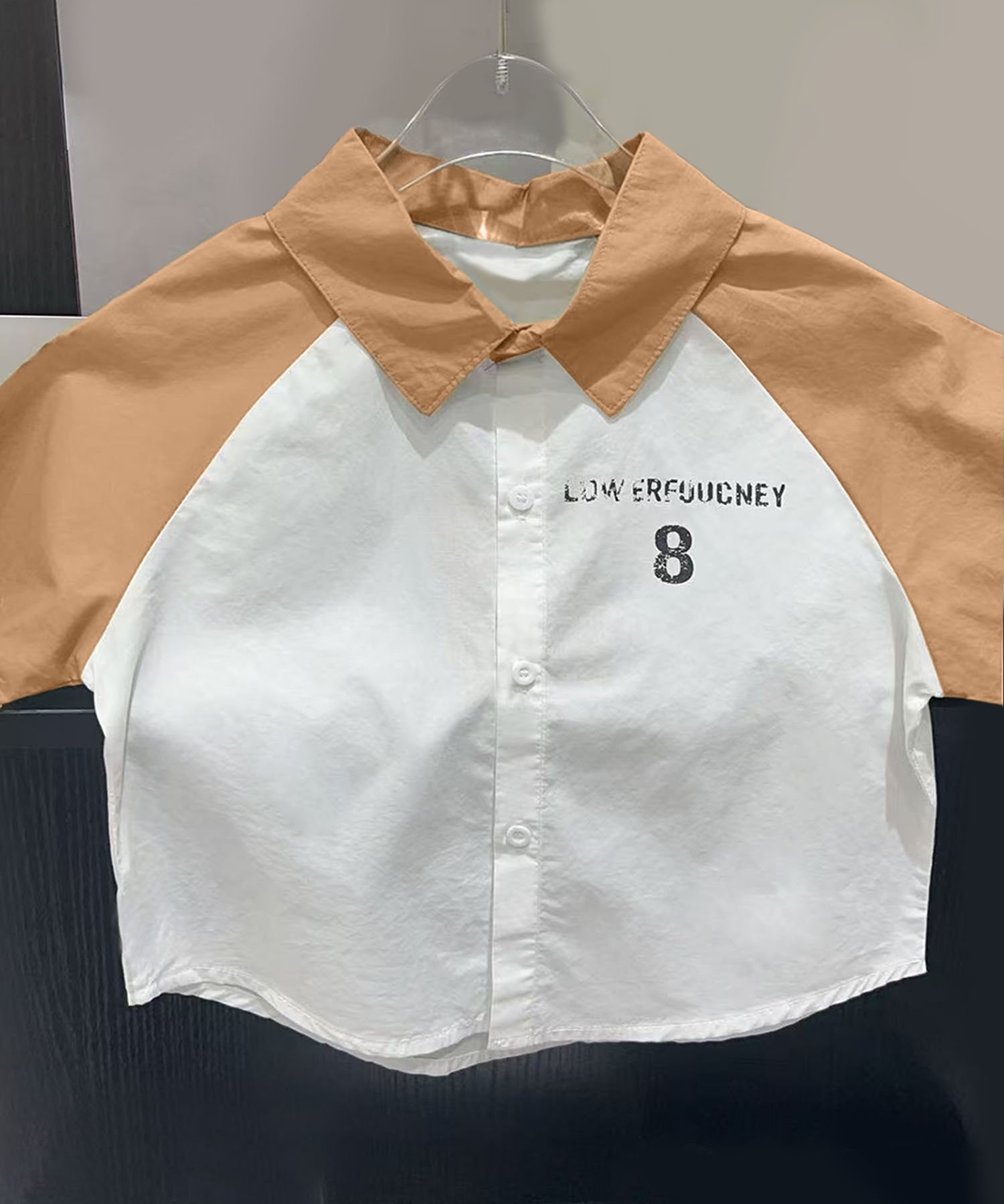 Рубашка с коротким рукавом и рукавами реглан Aimoha Kids, beige