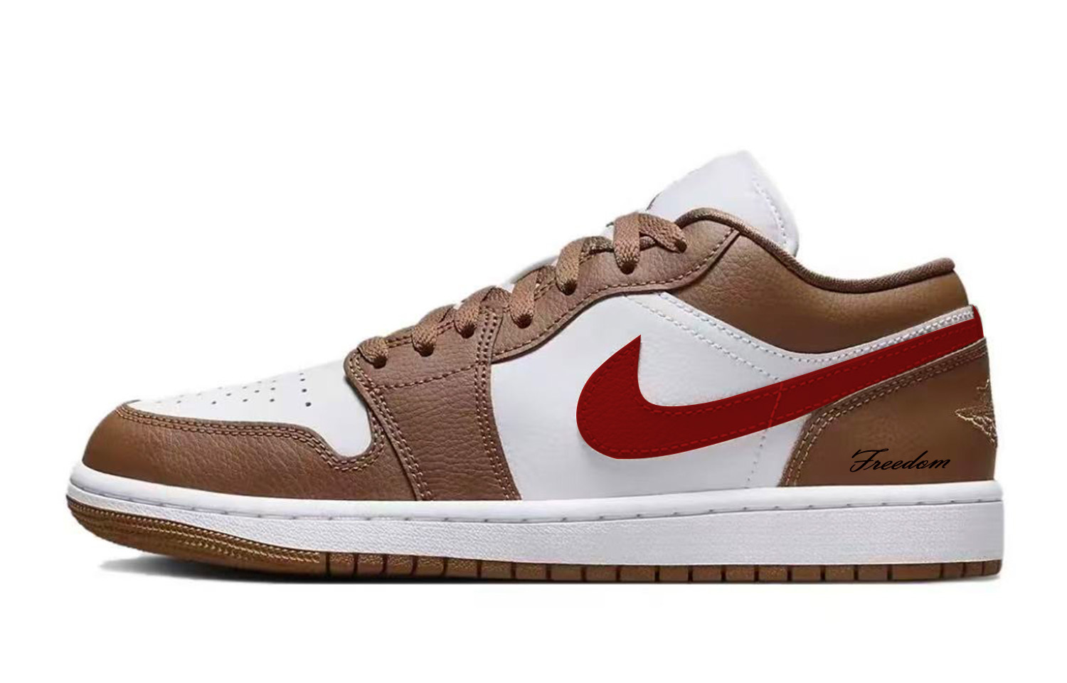 

Jordan Air 1 Witch Abrasion Resistant Low top Vintage Basketball Shoes Unisex Red Brown