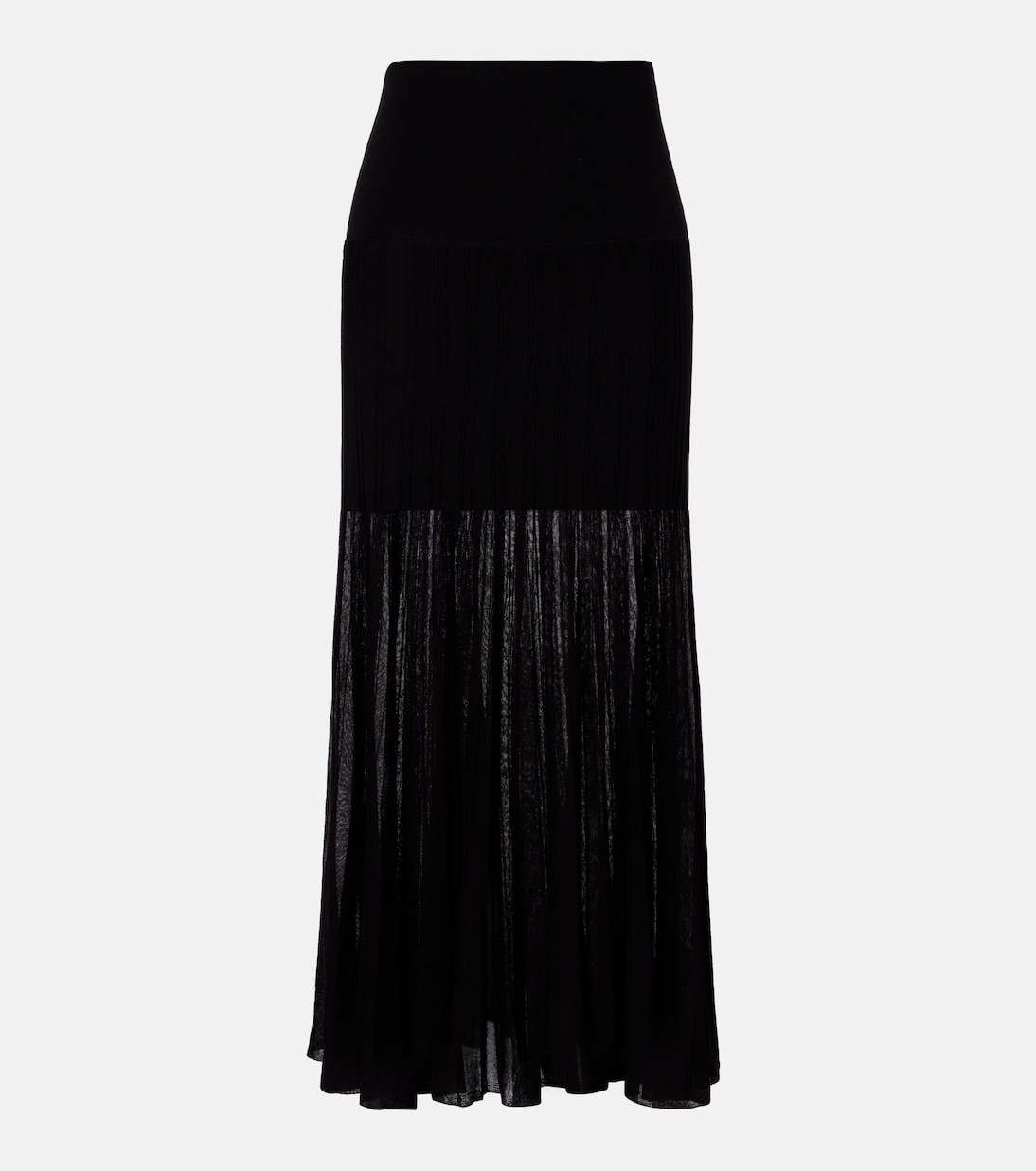 

Юбка Ezra из плиссированной полупрозрачной креповой ткани Isabel Marant, черный