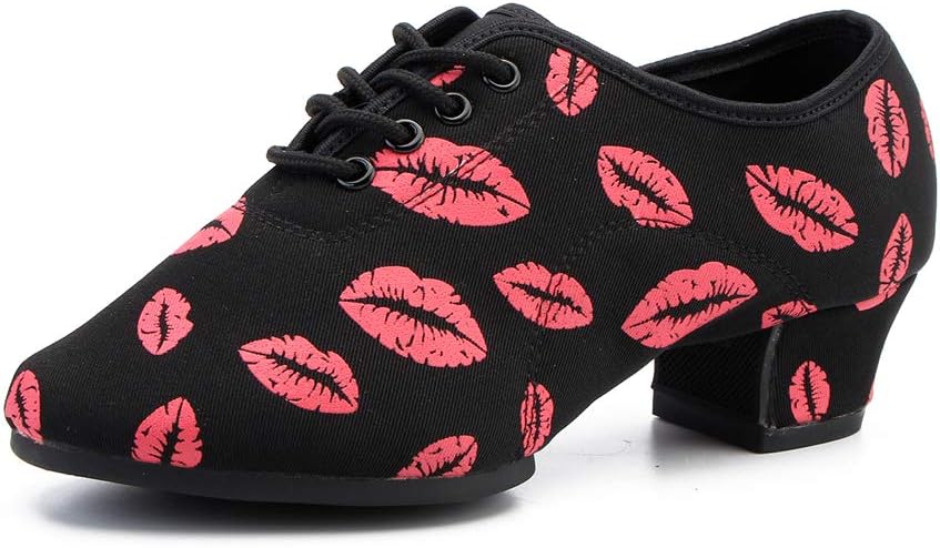 

Танцевальные туфли SWDZM для мужчин и женщин для бальных танцев с шнуровкой, современные латинские, для сальсы, для выступлений и репетиций, мультиколор