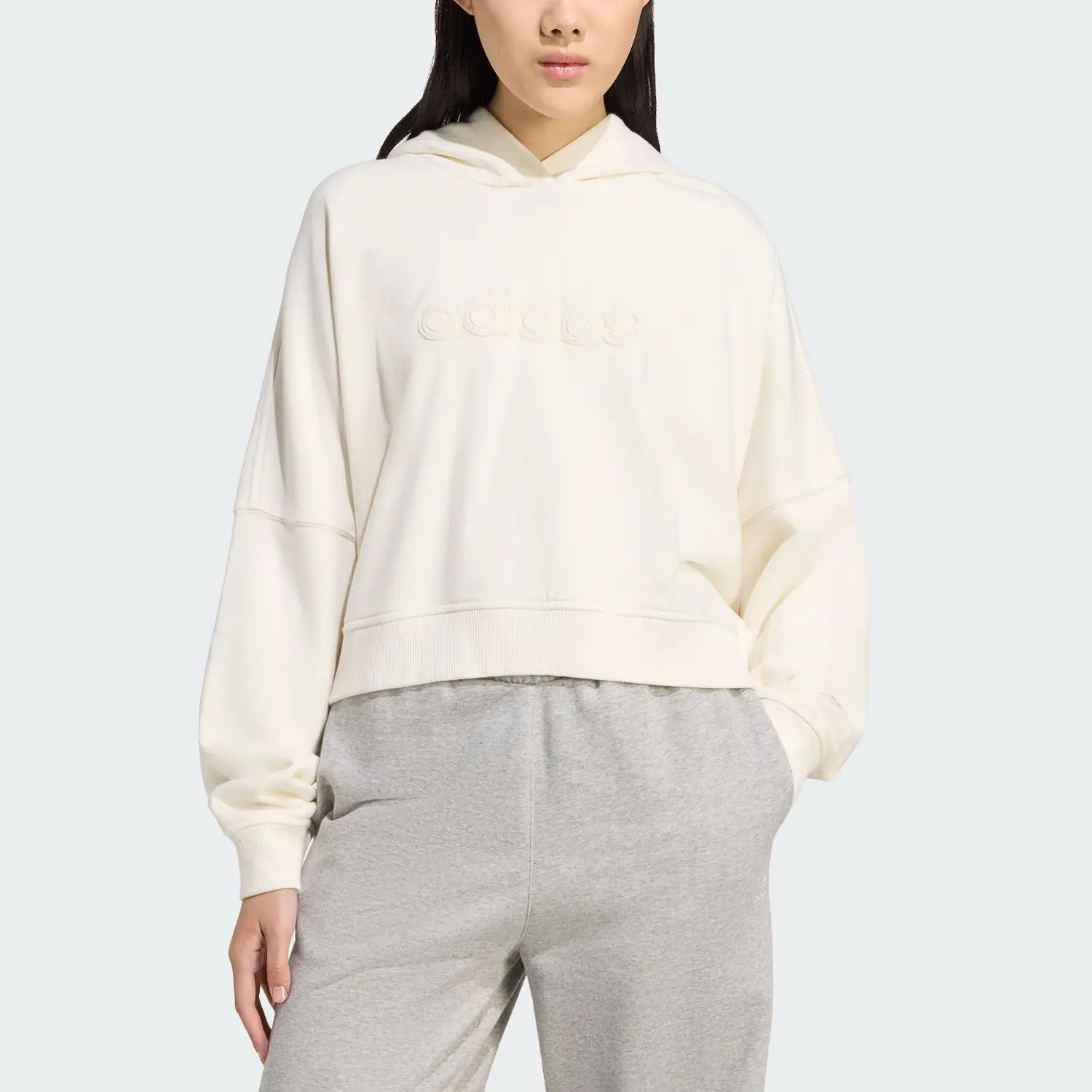 Свитшот Washed FW25 женская Adidas Originals, белый — фото 3