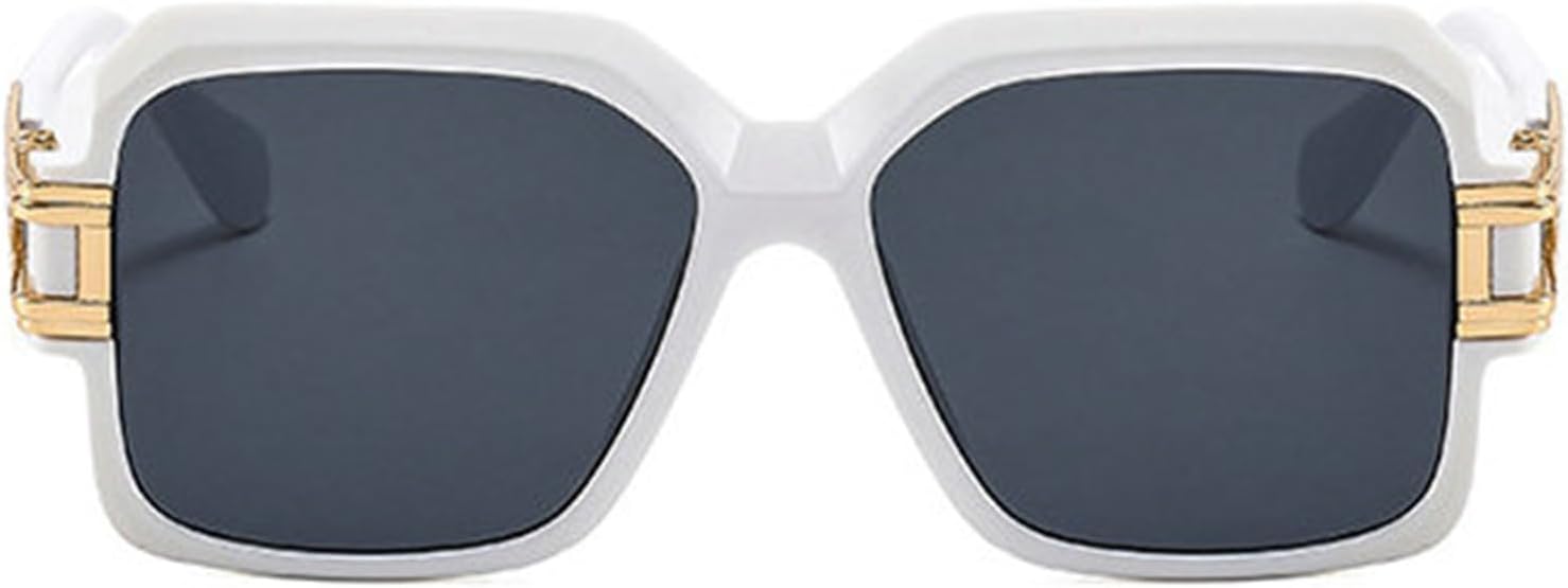 

Willochra Большие квадратные солнцезащитные очки для женщин, роскошные винтажные дизайнерские очки с защитой от УФ-излучения UV400, толстая оправа, женские солнцезащитные очки-маски F27, White