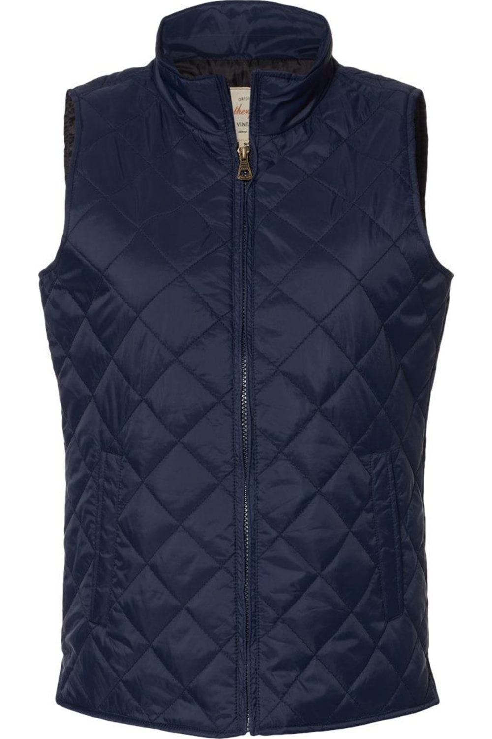 

Женский стеганый жилет Vintage Diamond, защищающий от непогоды Weatherproof, темно-синий