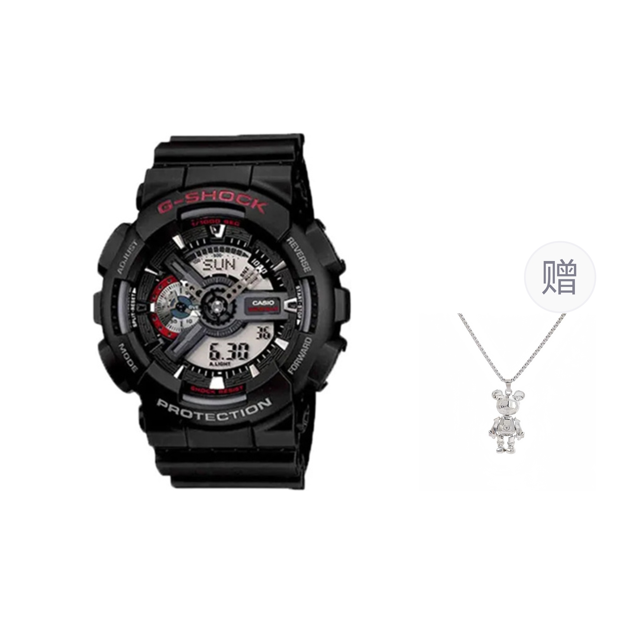 

G-SHOCK Часы G SHOCK Quartz Movement Resin Strap Watch Unisex Black Dial, Black