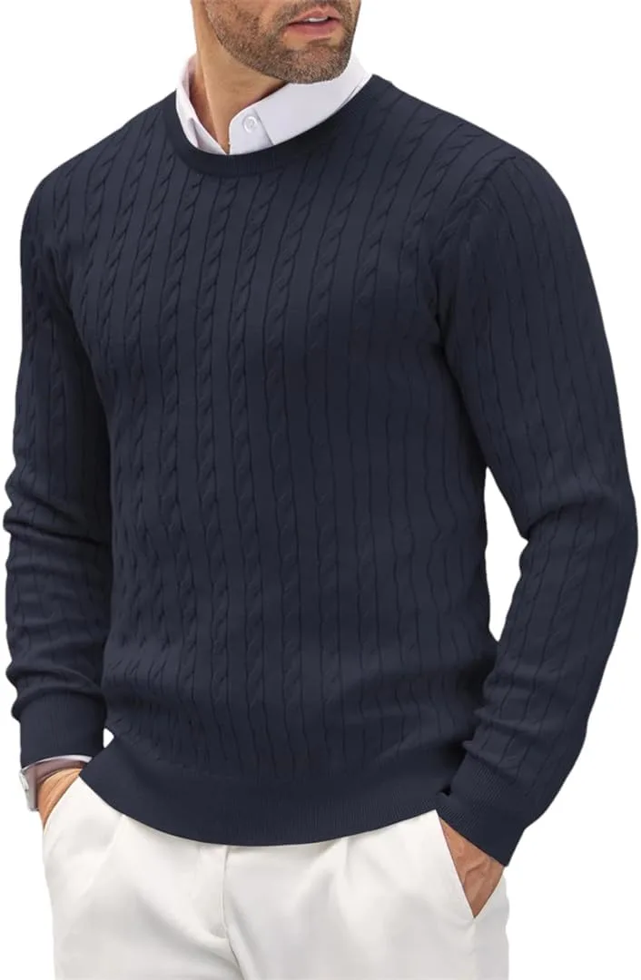 

Мужской свитер с круглым вырезом Slim Fit