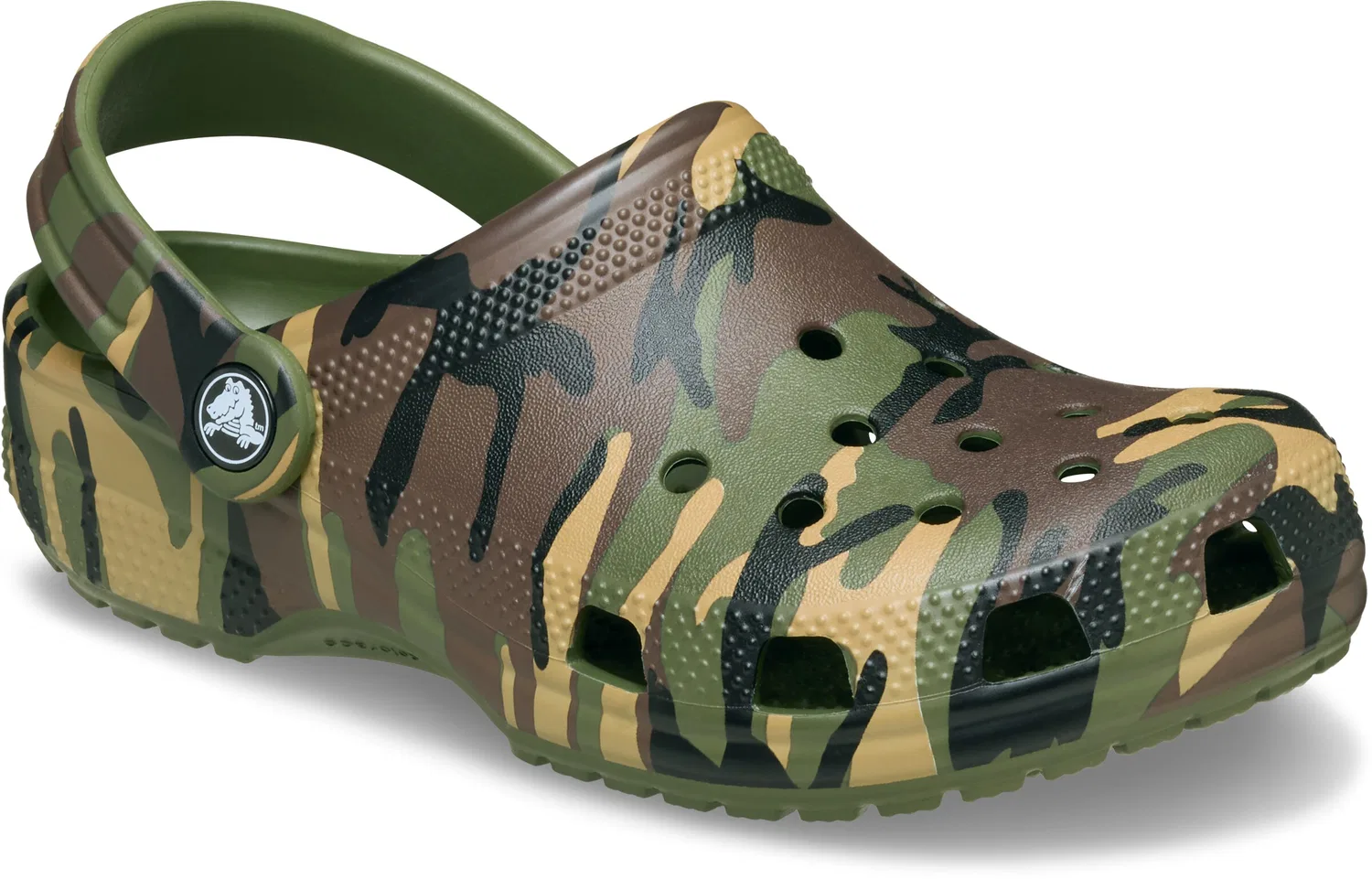 Сандалии Crocs цвета хаки и изумруда